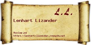 Lenhart Lizander névjegykártya